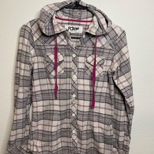 Women’s Fox Racing Button Up Hooded Flannel